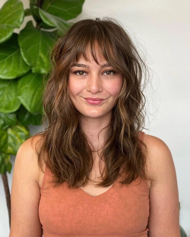 مدل Wolf Cut Bangs