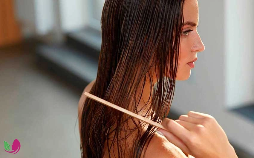 شانه زدن موهای خیس