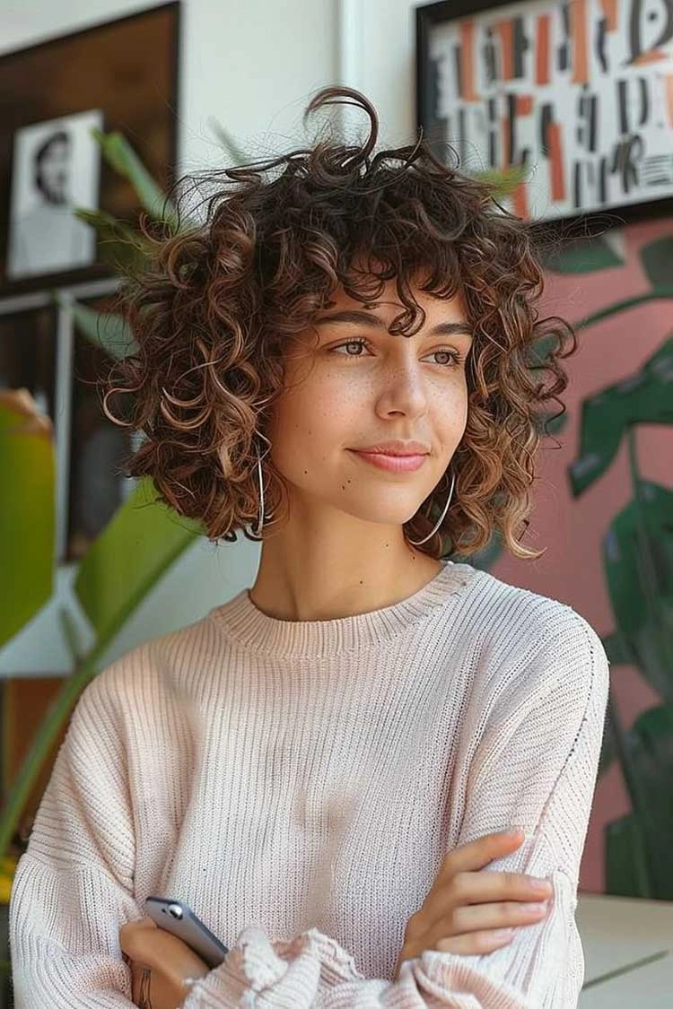 موهای کوتاه با فر ریز (Short Tight Curls)