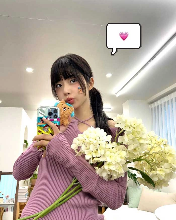 دم اسبی با چتری (Ponytail With Bangs Korean)