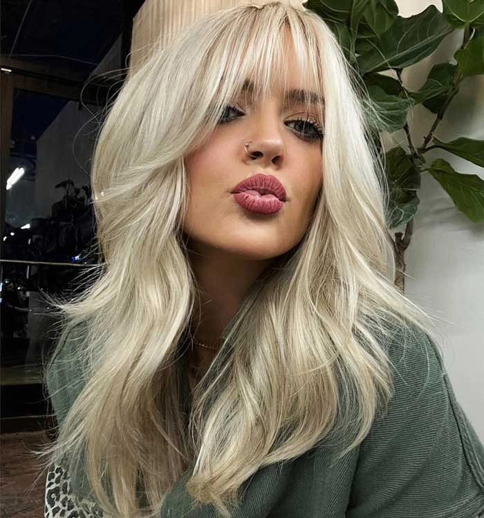 چتری پرده‌ای ترکیبی (Blended Curtain Bangs)