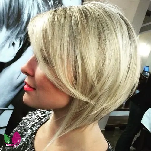باب معکوس بلوند یخی (Icy Blonde Inverted Bob)