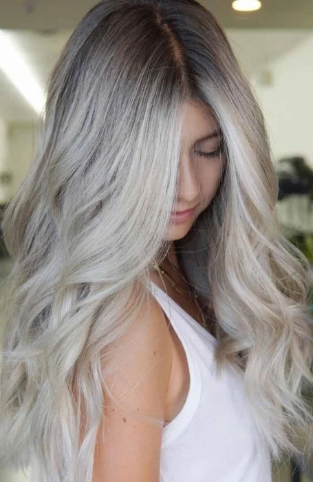 بالیاژ بلوند پلاتینی - Platinum Blonde Balayage