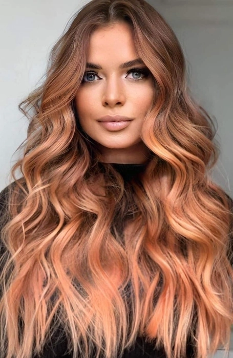 بالیاژ بلوند توتفرنگی - Strawberry Blonde Balayage Hair