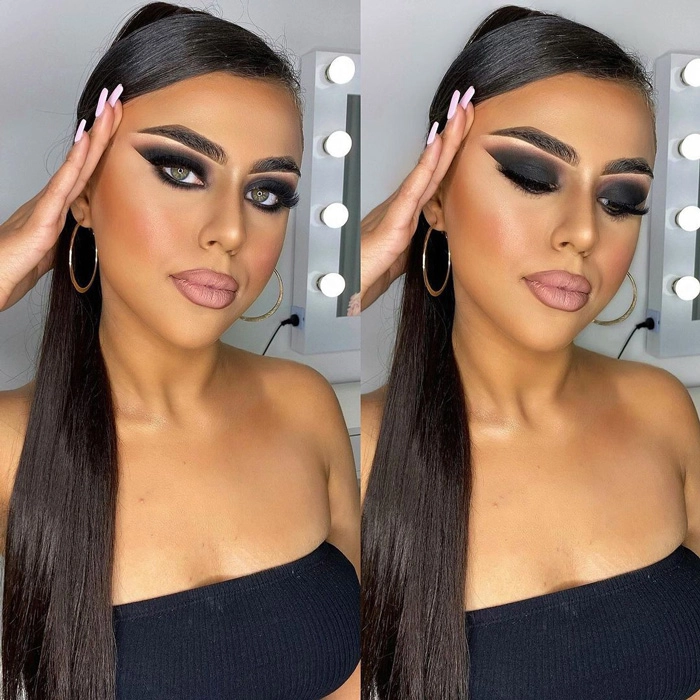 مدل چشم گربهای دودی (Smokey Cat Eye)