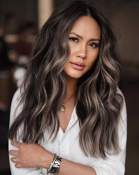 الیاژ روی موهای مشکی - Balayage on Black Hair